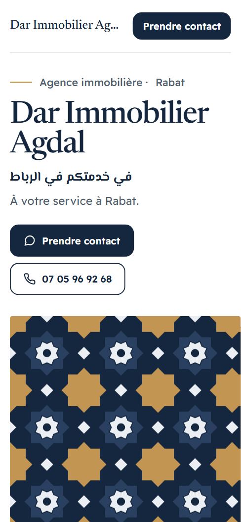 Aperçu du site Dar Immobilier Agdal