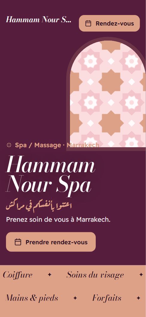 Aperçu du site Hammam Nour Spa